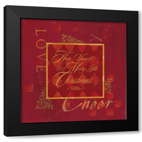 Have Yourself a Merry Little Christmas Black Modern Wood Framed Art Print with Double Matting by Marrott, Stephanie