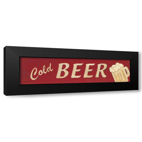 Cold Beer Black Modern Wood Framed Art Print with Double Matting by Marrott, Stephanie