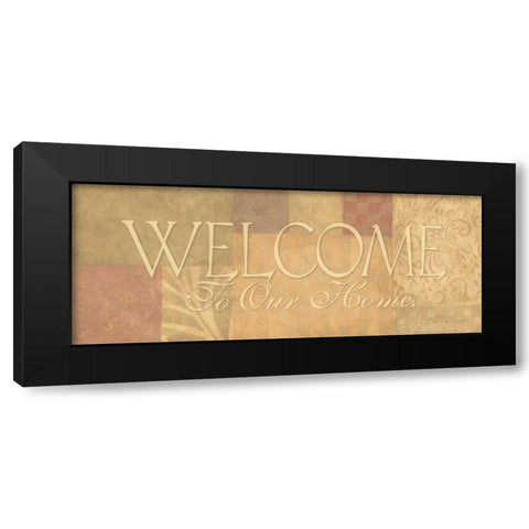 Welcome to Our Home Black Modern Wood Framed Art Print with Double Matting by Marrott, Stephanie