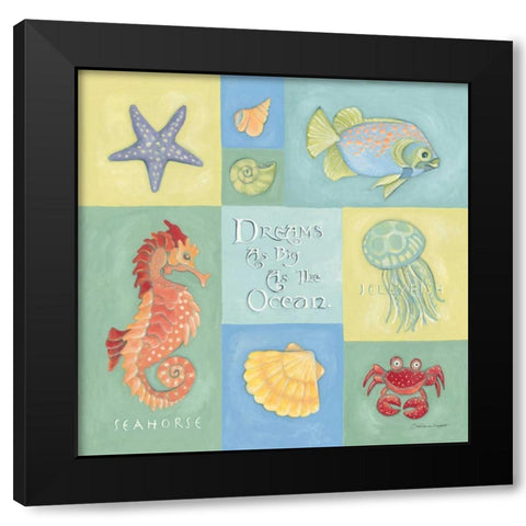 Dreams as Big as the Ocean Black Modern Wood Framed Art Print with Double Matting by Marrott, Stephanie