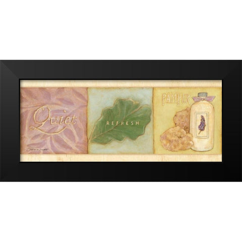 Quiet Refresh Pamper Black Modern Wood Framed Art Print by Marrott, Stephanie