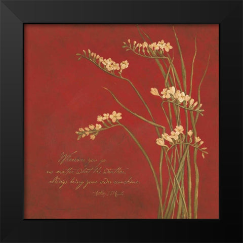 Wherever You Go Black Modern Wood Framed Art Print by Marrott, Stephanie