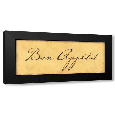 Bon Appetit Black Modern Wood Framed Art Print with Double Matting by Marrott, Stephanie