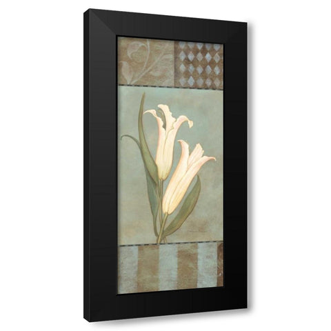 Lily Black Modern Wood Framed Art Print by Marrott, Stephanie