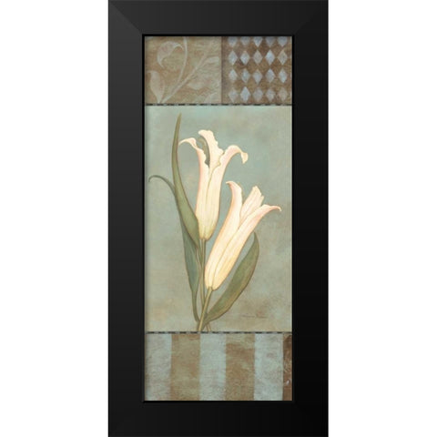 Lily Black Modern Wood Framed Art Print by Marrott, Stephanie