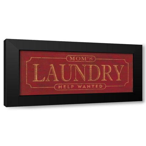 Laundry Black Modern Wood Framed Art Print with Double Matting by Marrott, Stephanie
