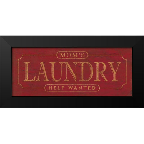 Laundry Black Modern Wood Framed Art Print by Marrott, Stephanie
