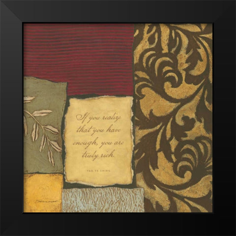 If You Realize Black Modern Wood Framed Art Print by Marrott, Stephanie