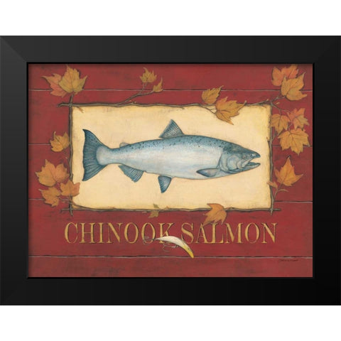 Chinook Bass Black Modern Wood Framed Art Print by Marrott, Stephanie