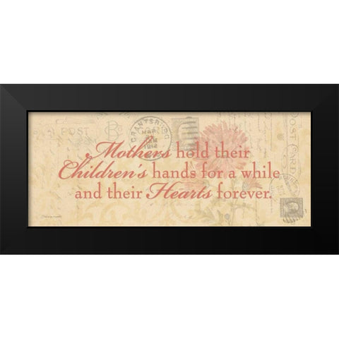 Mothers Hold Black Modern Wood Framed Art Print by Marrott, Stephanie