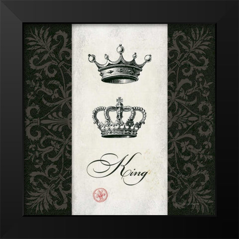 King Black Modern Wood Framed Art Print by Marrott, Stephanie