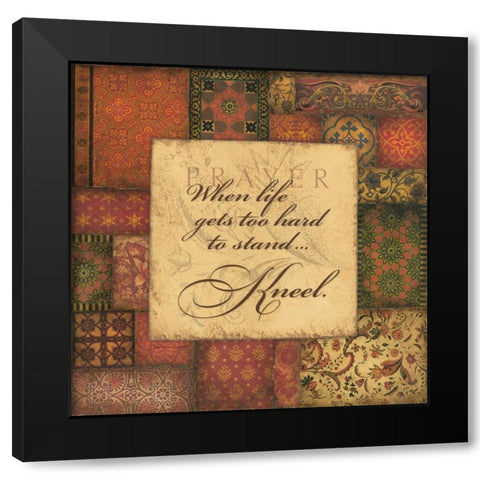 Kneel Black Modern Wood Framed Art Print by Marrott, Stephanie