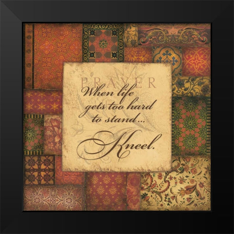 Kneel Black Modern Wood Framed Art Print by Marrott, Stephanie