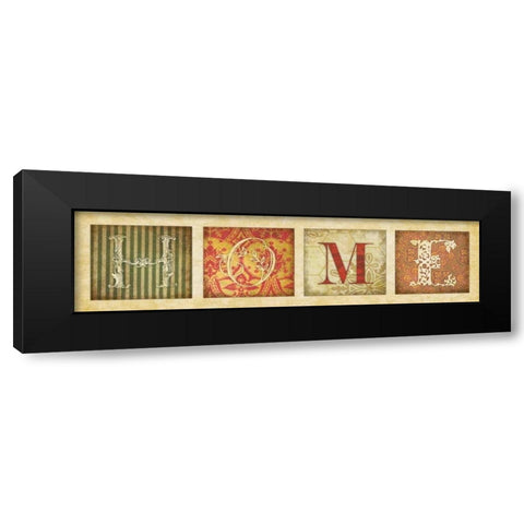 Home Black Modern Wood Framed Art Print by Marrott, Stephanie