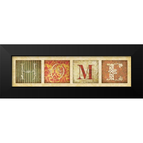 Home Black Modern Wood Framed Art Print by Marrott, Stephanie