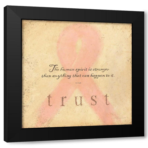 Trust Black Modern Wood Framed Art Print with Double Matting by Marrott, Stephanie