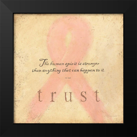 Trust Black Modern Wood Framed Art Print by Marrott, Stephanie