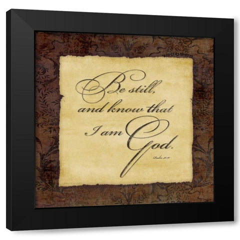 Be Still Black Modern Wood Framed Art Print with Double Matting by Marrott, Stephanie