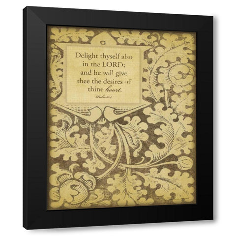 Delight Thyself Black Modern Wood Framed Art Print with Double Matting by Marrott, Stephanie