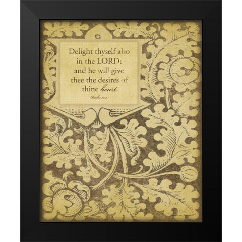 Delight Thyself Black Modern Wood Framed Art Print by Marrott, Stephanie