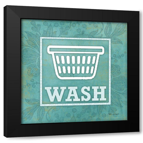 Wash Black Modern Wood Framed Art Print by Marrott, Stephanie