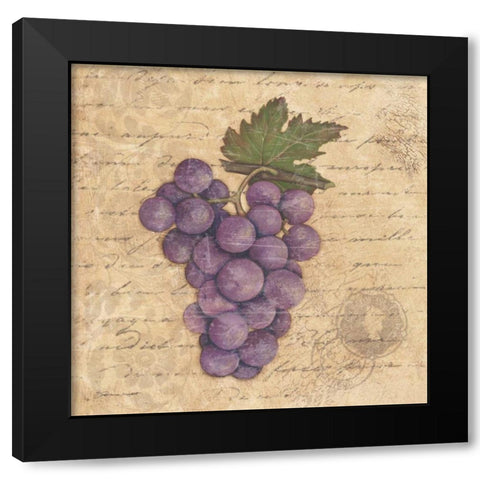 Grapes I Black Modern Wood Framed Art Print with Double Matting by Marrott, Stephanie