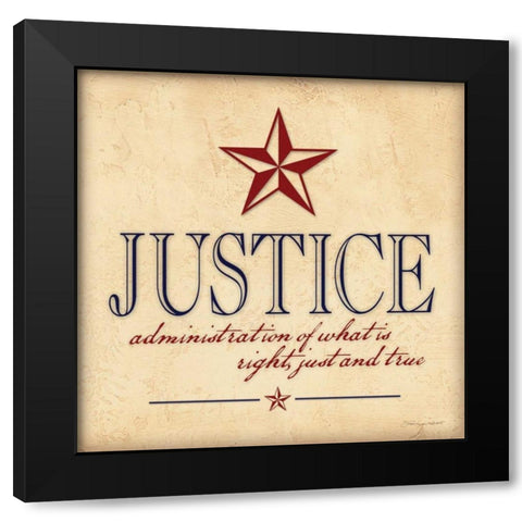 Justice Black Modern Wood Framed Art Print with Double Matting by Marrott, Stephanie