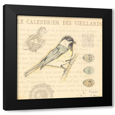 Bird IV Black Modern Wood Framed Art Print by Marrott, Stephanie