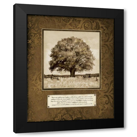 My Wish Black Modern Wood Framed Art Print with Double Matting by Marrott, Stephanie