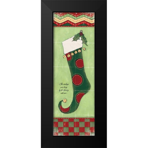 Stocking I Black Modern Wood Framed Art Print by Marrott, Stephanie