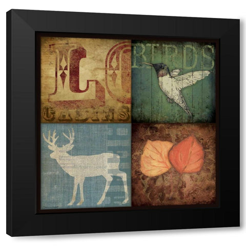 Lodge III Black Modern Wood Framed Art Print with Double Matting by Marrott, Stephanie