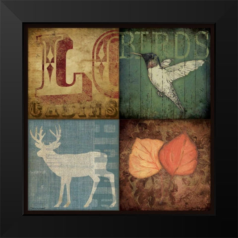 Lodge III Black Modern Wood Framed Art Print by Marrott, Stephanie