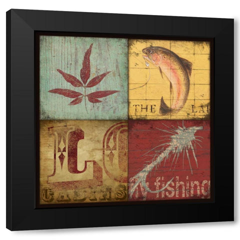 Lodge IV Black Modern Wood Framed Art Print with Double Matting by Marrott, Stephanie