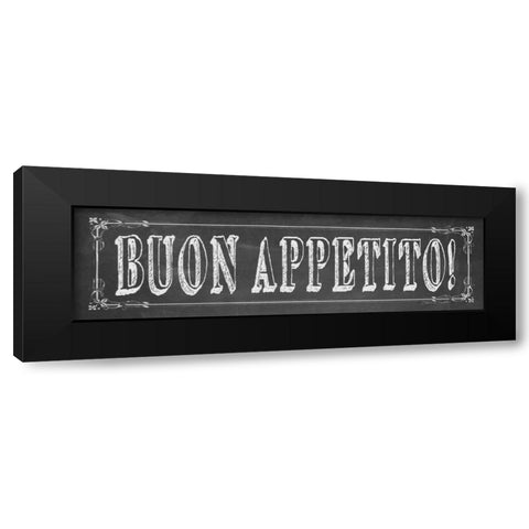 Buon Appetito Black Modern Wood Framed Art Print with Double Matting by Marrott, Stephanie
