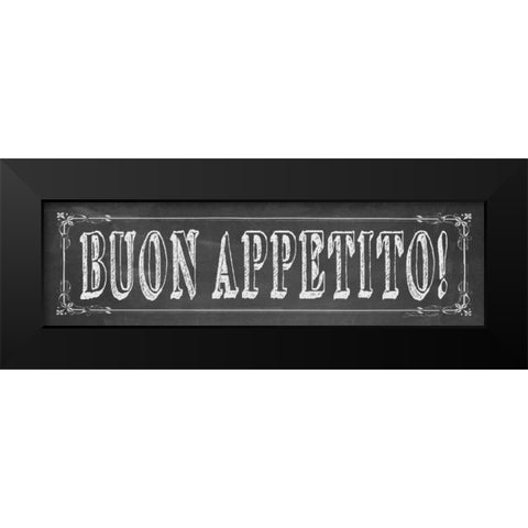 Buon Appetito Black Modern Wood Framed Art Print by Marrott, Stephanie