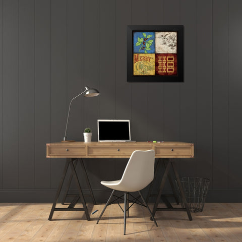 Holiday Patch III Black Modern Wood Framed Art Print by Marrott, Stephanie