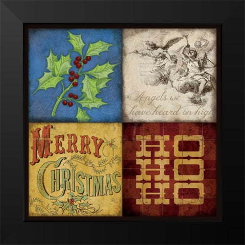 Holiday Patch III Black Modern Wood Framed Art Print by Marrott, Stephanie
