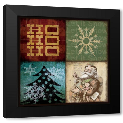 Holiday Patch IV Black Modern Wood Framed Art Print by Marrott, Stephanie