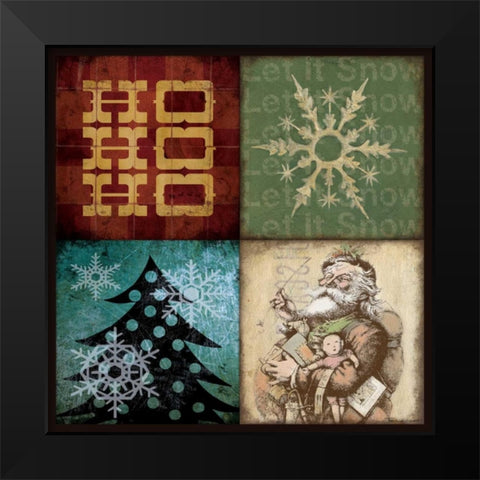 Holiday Patch IV Black Modern Wood Framed Art Print by Marrott, Stephanie