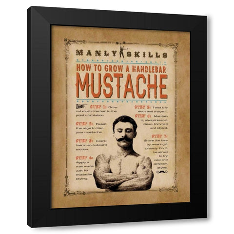 Manly Skills II Black Modern Wood Framed Art Print with Double Matting by Marrott, Stephanie