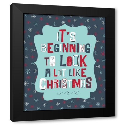 Look Like Black Modern Wood Framed Art Print by Marrott, Stephanie