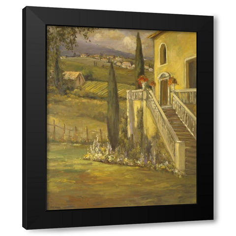 Latin Calm II Black Modern Wood Framed Art Print with Double Matting by Stevens, Allayn