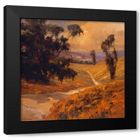 Afternoon Walk II Black Modern Wood Framed Art Print with Double Matting by Stevens, Allayn