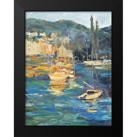 Harbor Side Black Modern Wood Framed Art Print by Stevens, Allayn