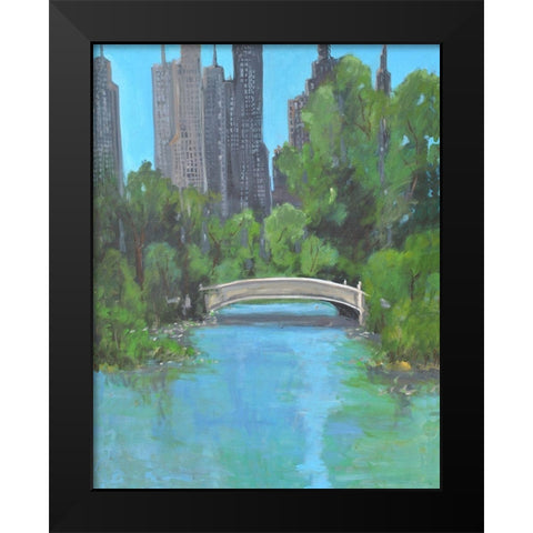 City Park Black Modern Wood Framed Art Print by Stevens, Allayn