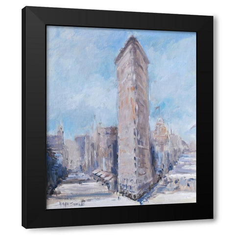 Flatiron Black Modern Wood Framed Art Print with Double Matting by Stevens, Allayn