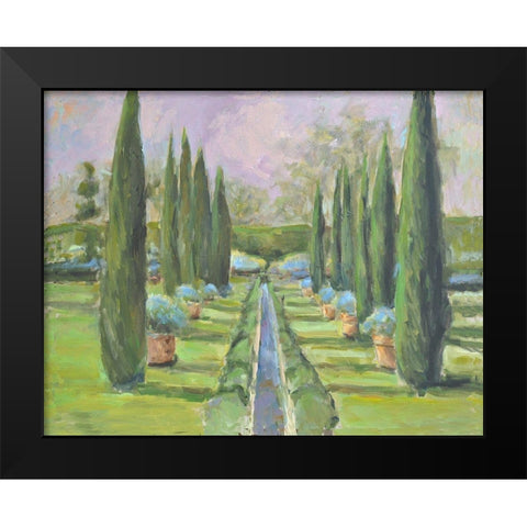 Garden Path -3 Black Modern Wood Framed Art Print by Stevens, Allayn