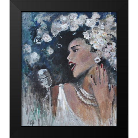 Sing To Me Black Modern Wood Framed Art Print by Stevens, Allayn