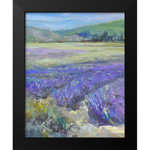 Lavender Black Modern Wood Framed Art Print by Stevens, Allayn
