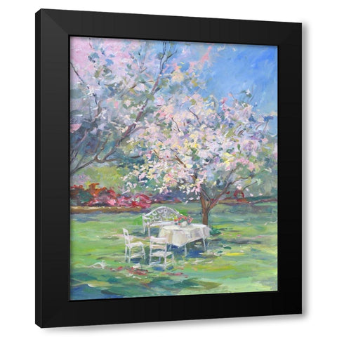 My Garden Black Modern Wood Framed Art Print by Stevens, Allayn